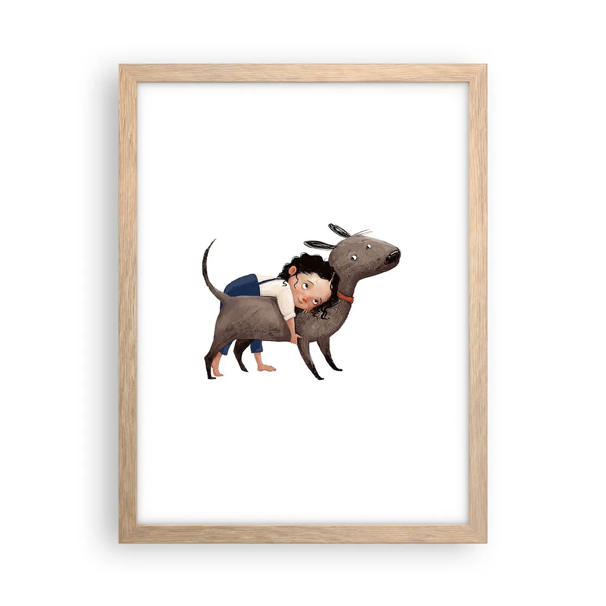 Affisch i ram av ljusek - Bästa vänner - 30x40 cm