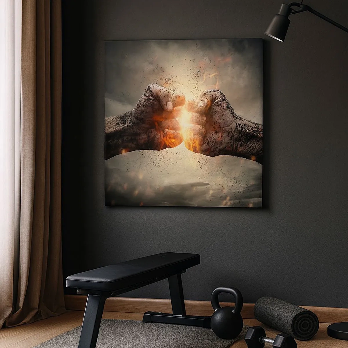 Canvastavla - Bild på duk - Stå upp och kämpa - 30x30 cm