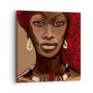 Canvastavla - Bild på duk - Venus i ebenholts - 40x40 cm