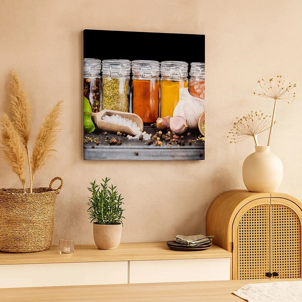 Canvastavla - Bild på duk - Så att livet har smak - 30x30 cm