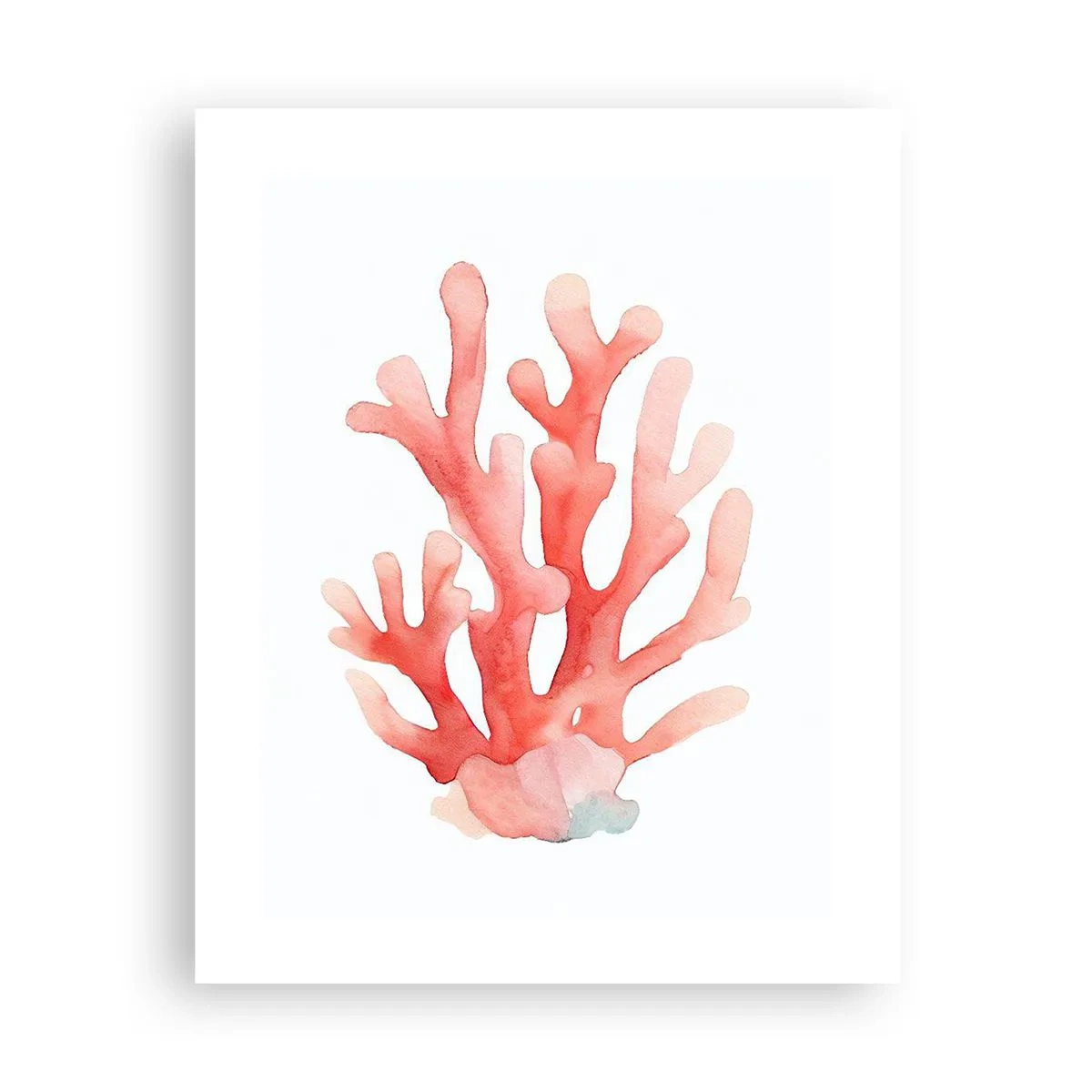 Affisch - Korallfärgad korall - 40x50 cm