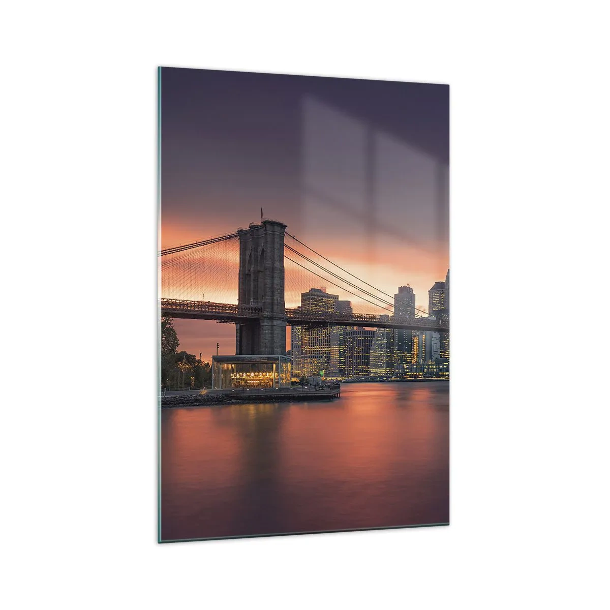 Glastavla - Bild på glas - Doppad i lila tystnad - 70x100 cm