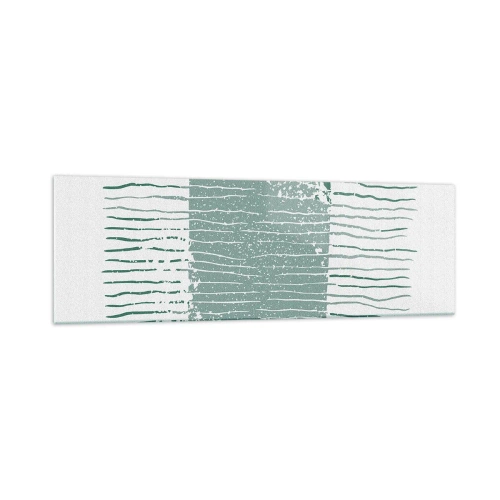Glastavla - Bild på glas - Marin abstraktion - 160x50 cm