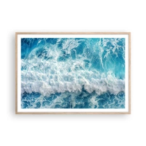 Affisch i ram av ljusek - Glatt och hoppande - 100x70 cm