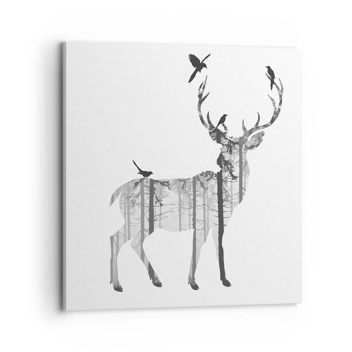 Canvastavla - Bild på duk - Skogens goda ande - 70x70 cm