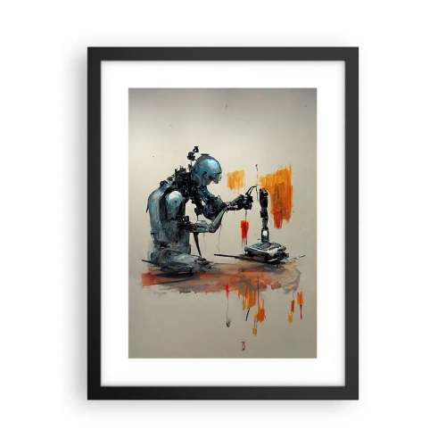 Affisch i svart ram - Kommer i morgon... - 30x40 cm