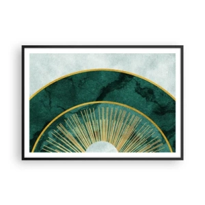 Affisch i svart ram - Ett annorlunda solsystem - 100x70 cm