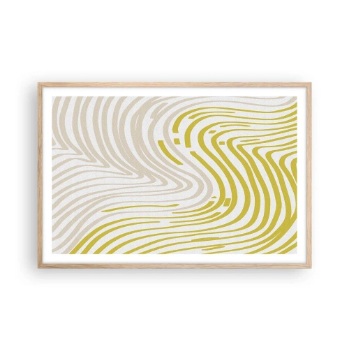 Affisch i ram av ljusek - Komposition med en mjuk böjning - 91x61 cm