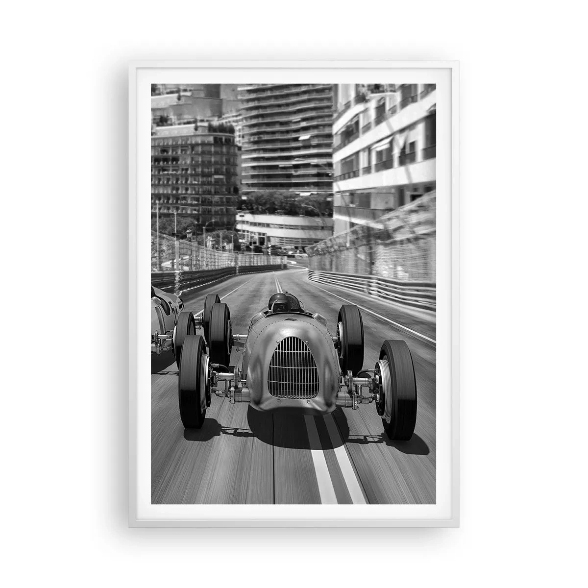 Affisch i vit ram - För länge sedan i Monte Carlo - 70x100 cm