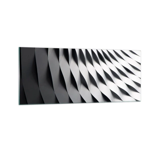 Glastavla - Bild på glas - På vågornas yta - 100x40 cm