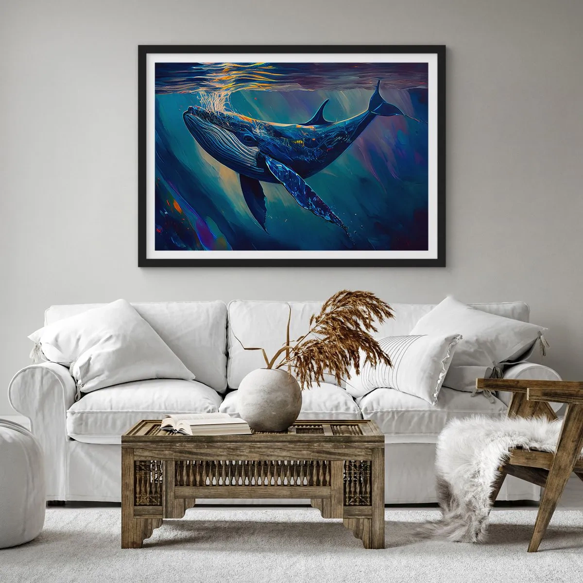 Affisch i svart ram - Välkommen till min värld - 70x50 cm