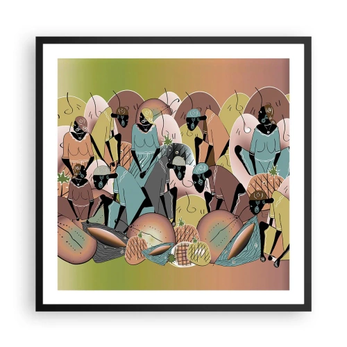 Affisch i svart ram - Högtiden kommer - 60x60 cm