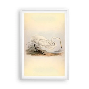 Affisch i vit ram - En dam i vassen - 61x91 cm