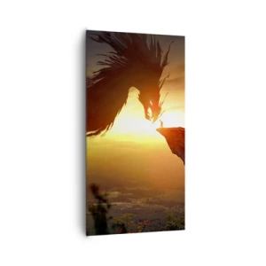 Canvastavla - Bild på duk - Drakens tämjare - 65x120 cm