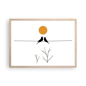 Affisch i ram av ljusek - Näktergalens kväll - 70x50 cm