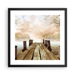 Affisch i svart ram - Höstledsen - 40x40 cm