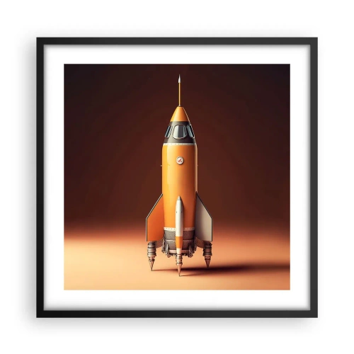 Affisch i svart ram - Det börjar med en dröm - 50x50 cm