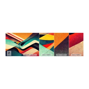 Fototapet Prov Standard Eco - Intensiv komposition - Abstraktion, Bit, Rader - 100x30 cm