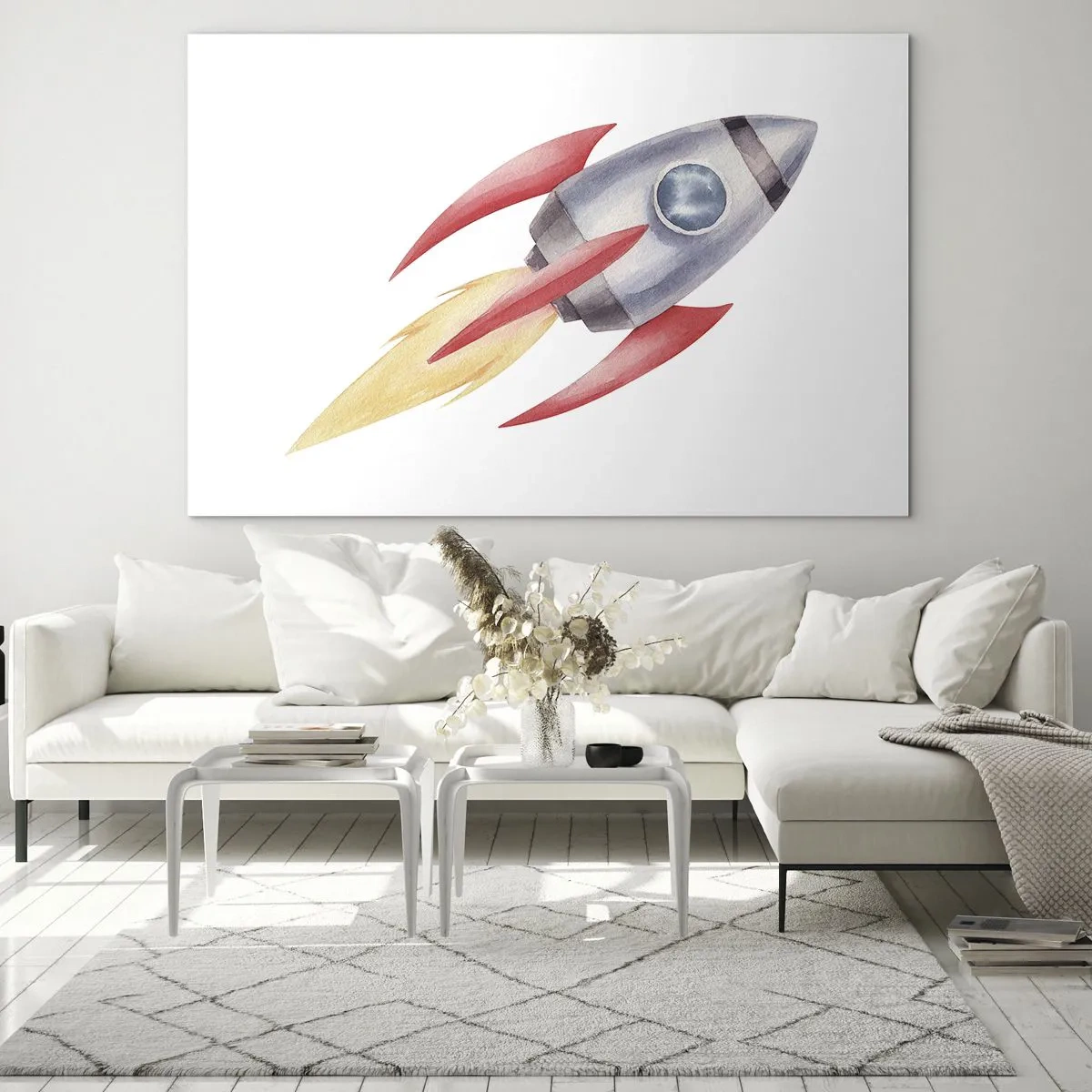 Glastavla - Bild på glas - Högre, snabbare, längre - 120x80 cm