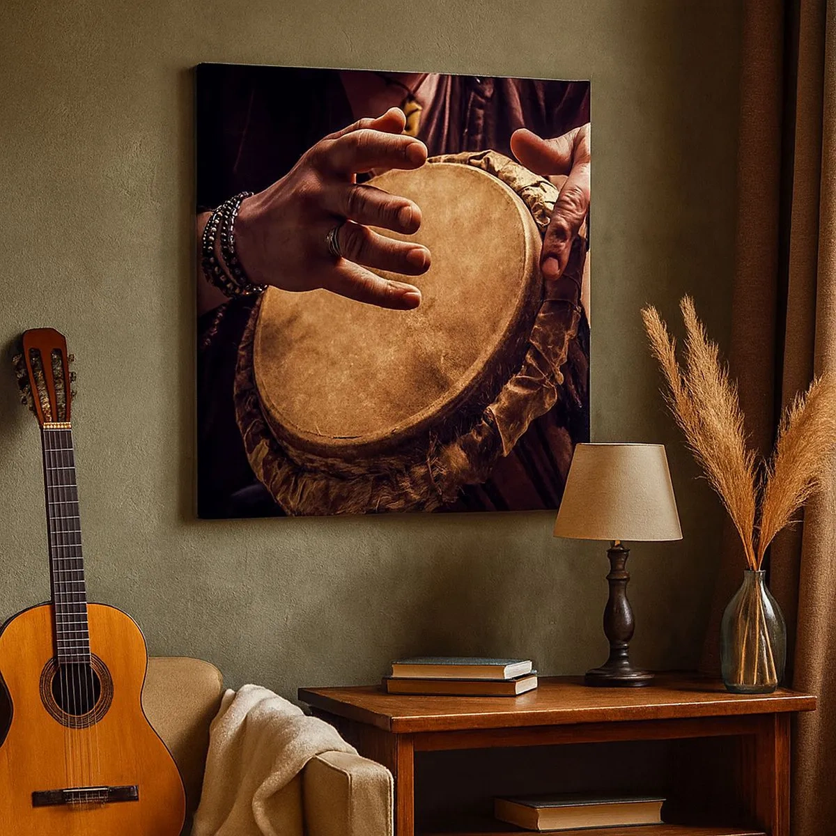 Canvastavla - Bild på duk - I hjärtats takt - 30x30 cm