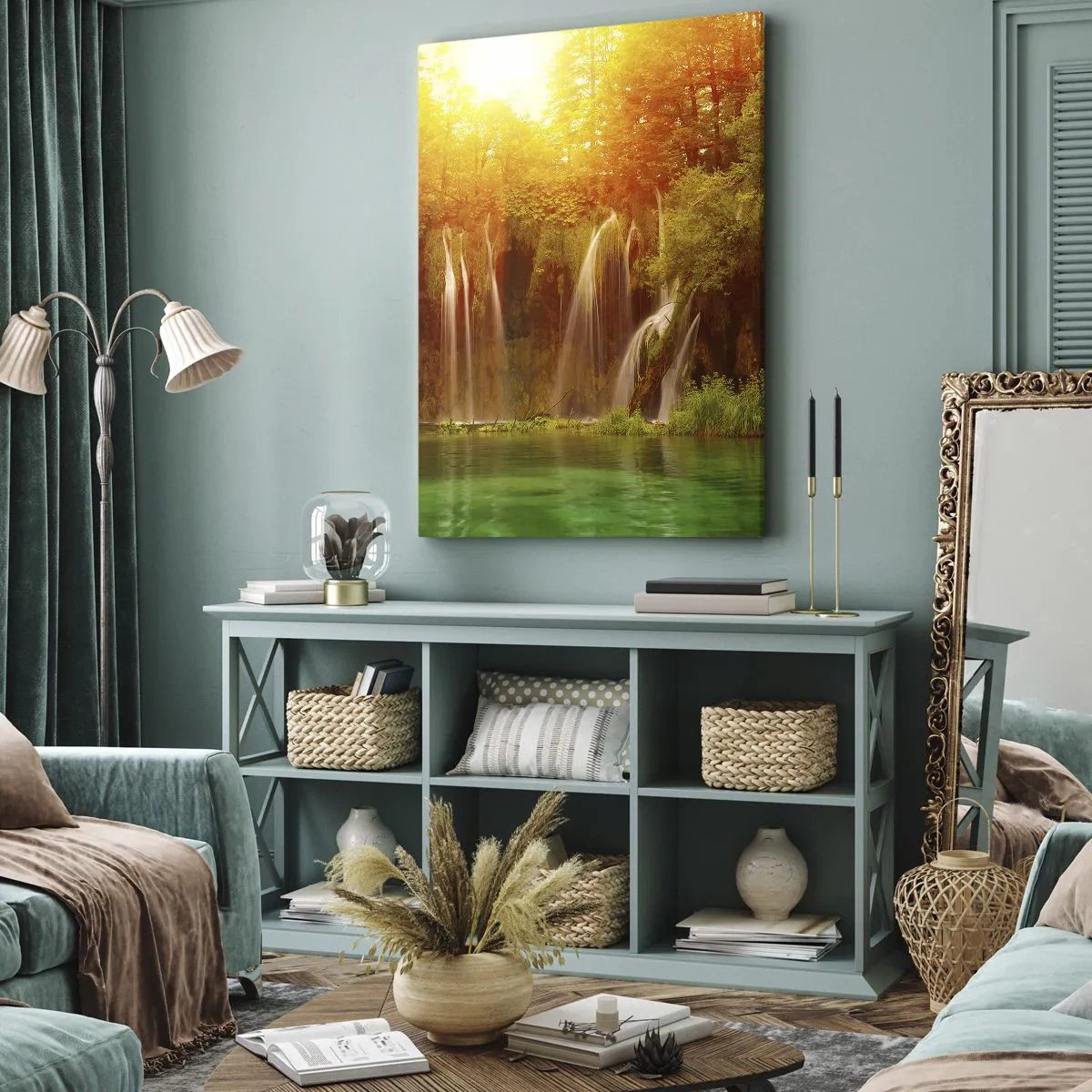Canvastavla - Bild på duk - I solen och skuggan - 80x120 cm