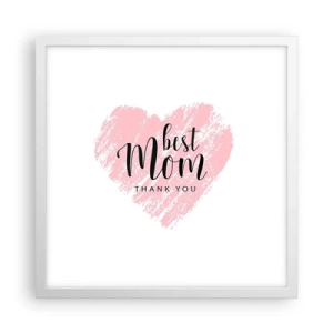 Affisch i vit ram - Alltid rätt ögonblick - 40x40 cm