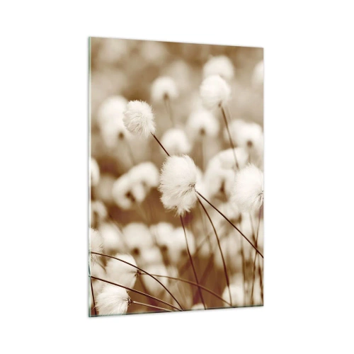 Glastavla - Bild på glas - Fluffig åkermark - 50x70 cm