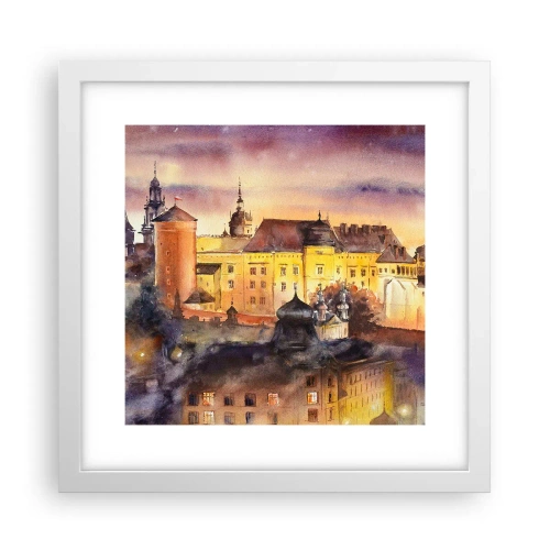 Affisch i vit ram - En historia och en berättelse - 30x30 cm