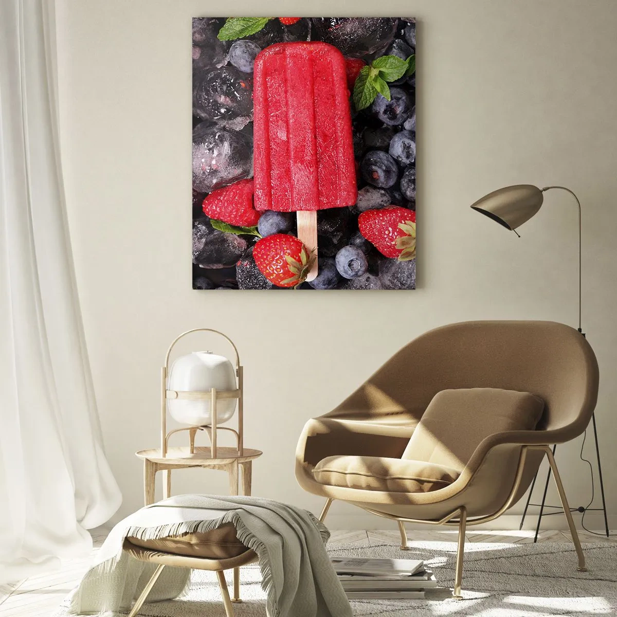 Glastavla - Bild på glas - En smak av varm sommar - 50x70 cm