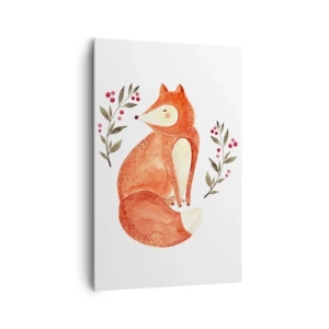 Canvastavla - Bild på duk - Liten rödhårig - 80x120 cm