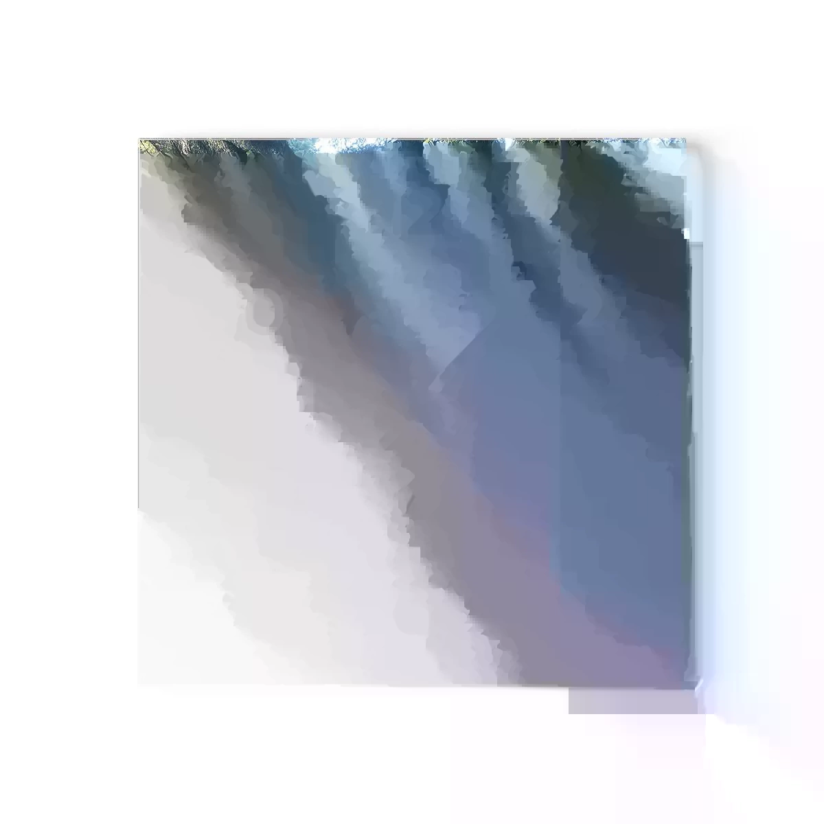 Väggklocka - Klocka på glas - Strålande på morgonen - 30x30 cm