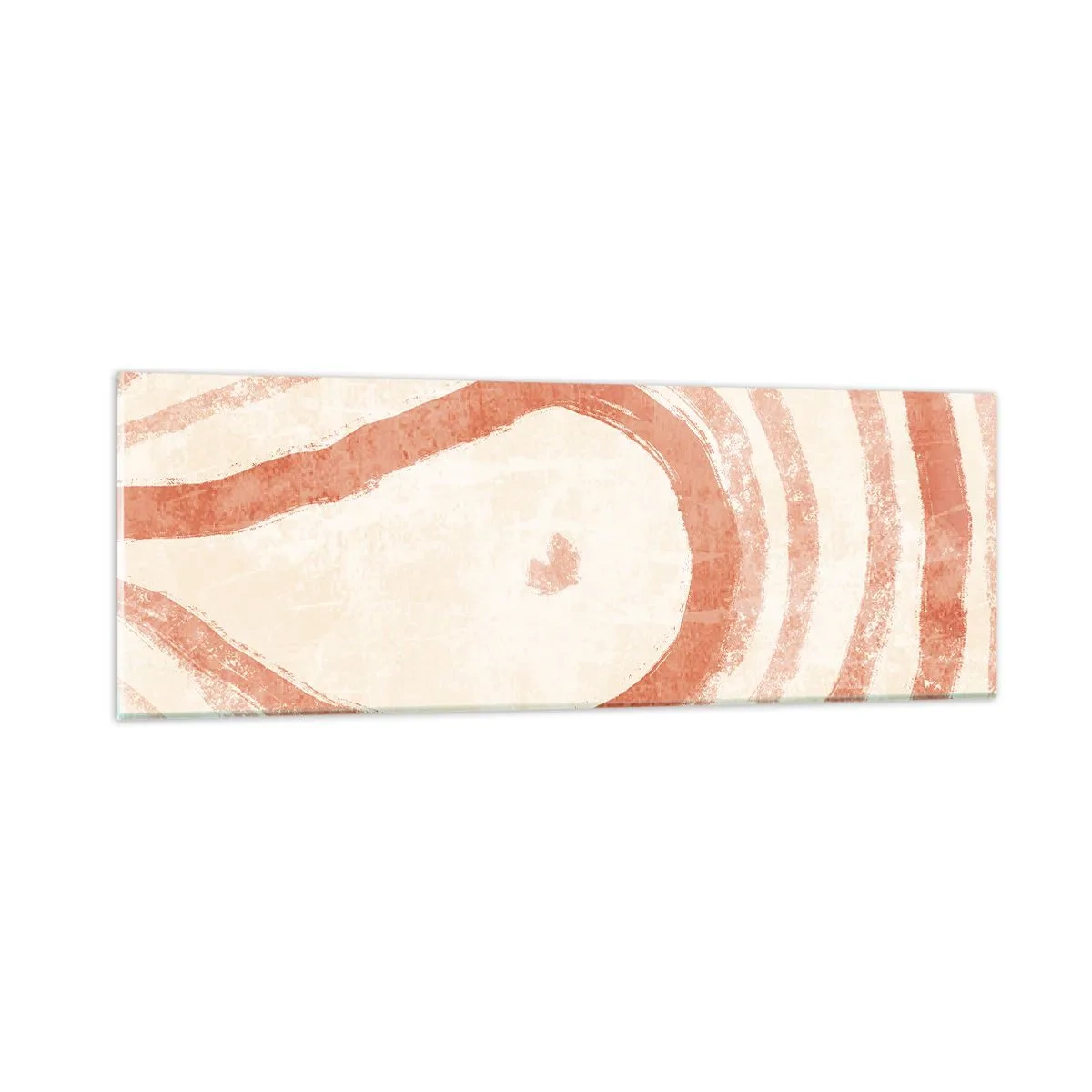 Glastavla - Bild på glas - Korallringar - komposition - 90x30 cm