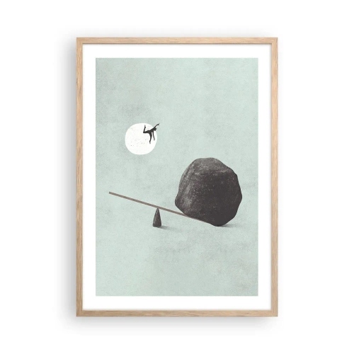 Affisch i ram av ljusek - Uppfylld dröm - 50x70 cm