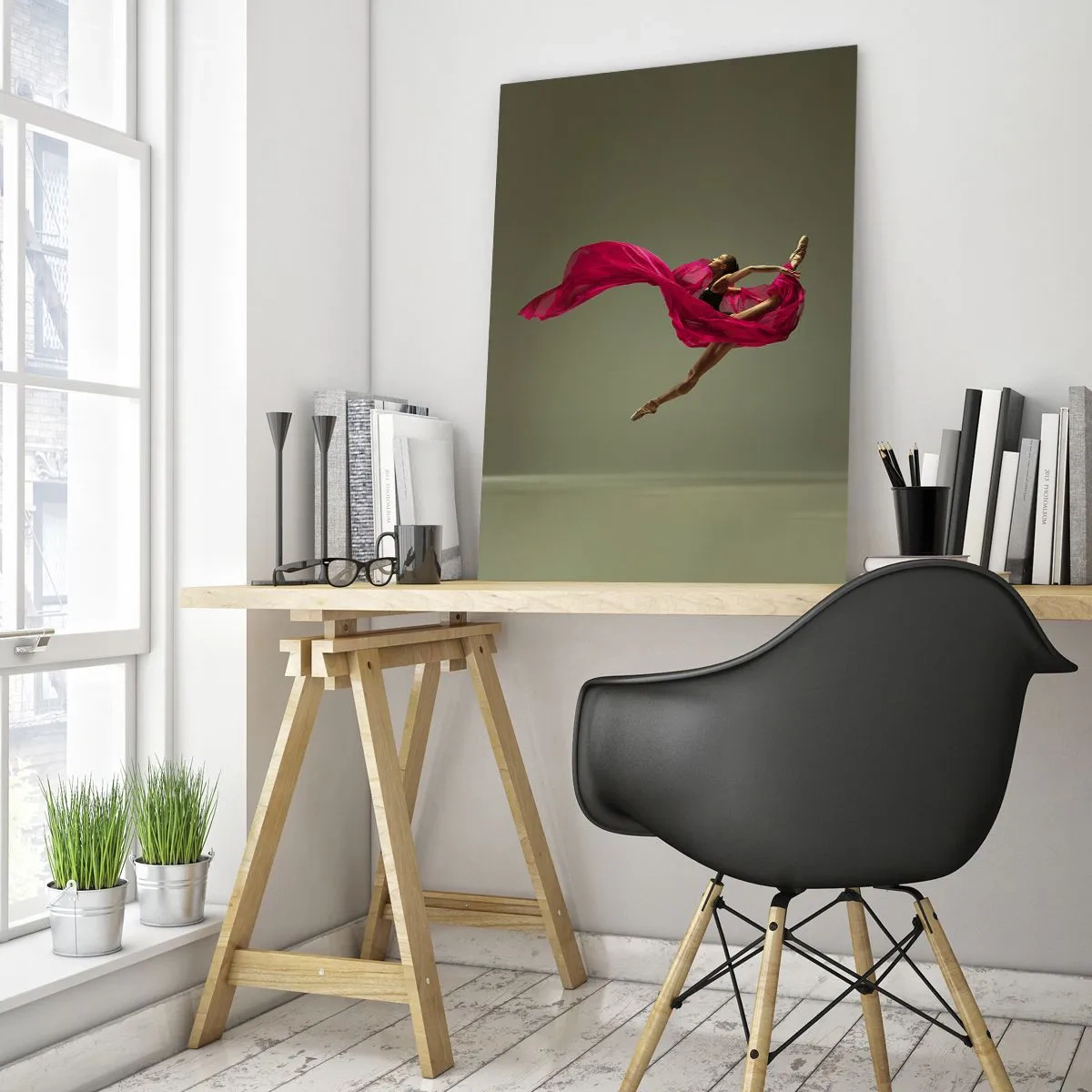 Glastavla - Bild på glas - Dansande låga - 50x70 cm