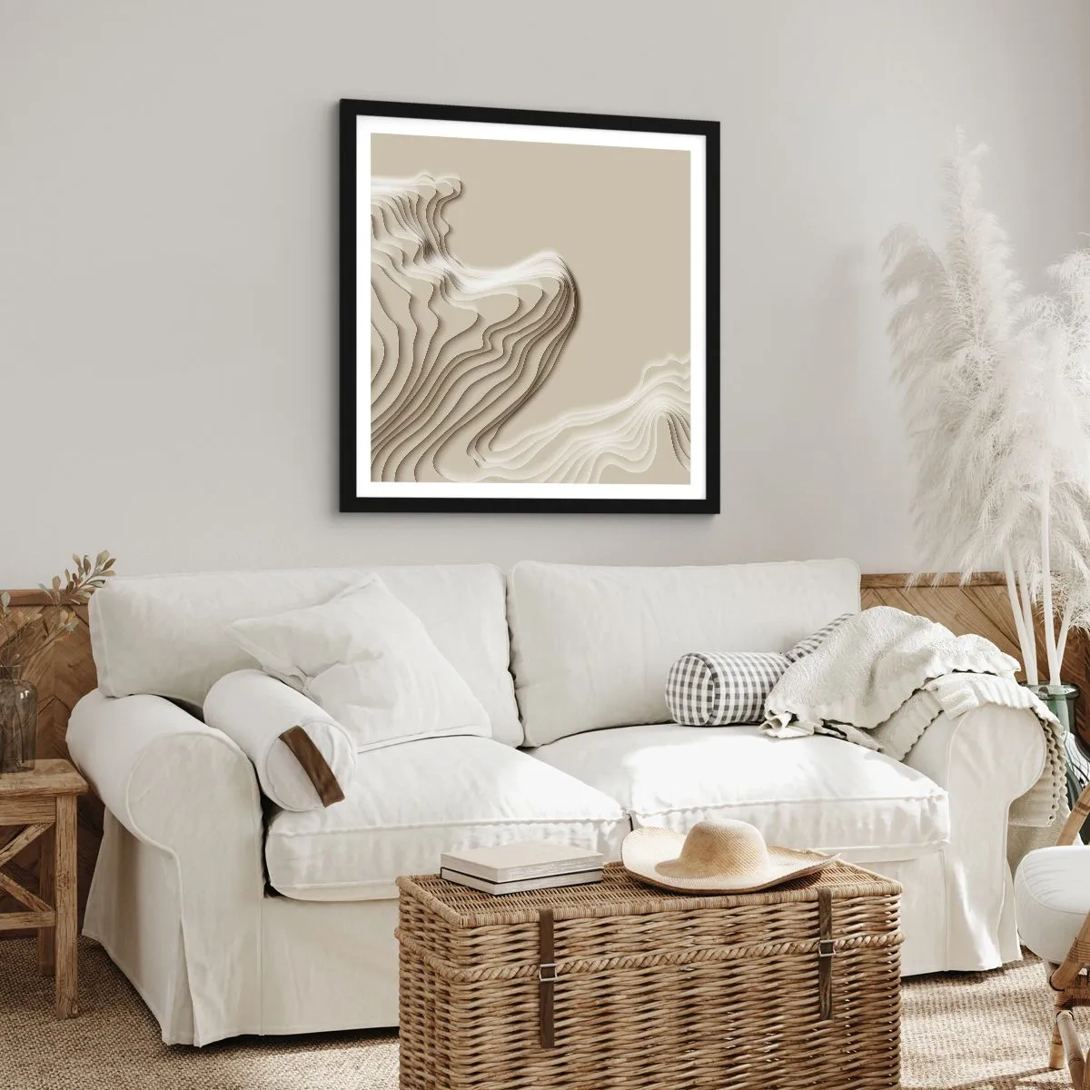 Affisch i svart ram - Konstens topografi - 60x60 cm