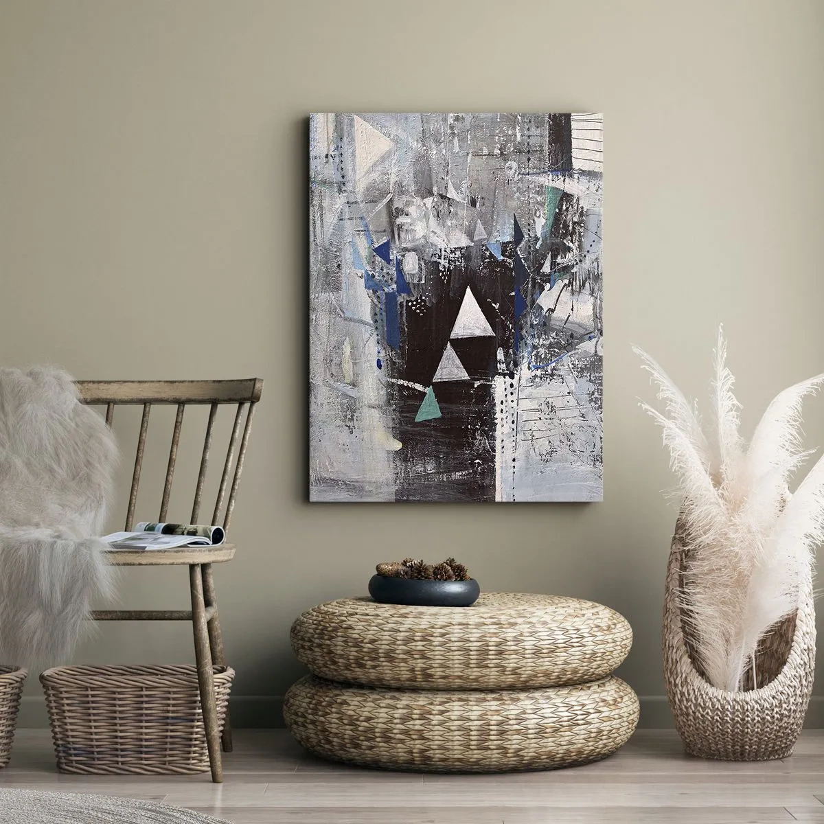 Canvastavla - Bild på duk - Trianglarnas överordnade ordning - 50x70 cm