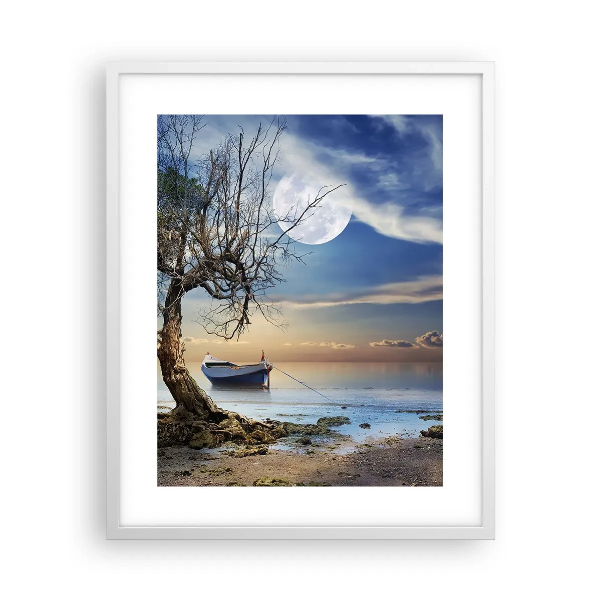 Affisch i vit ram - Är det slut eller början? - 40x50 cm