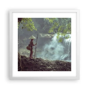 Affisch i vit ram - Vän med naturen - 40x40 cm