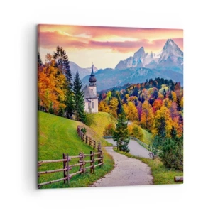 Canvastavla - Bild på duk - Landskap som en målning - 50x50 cm