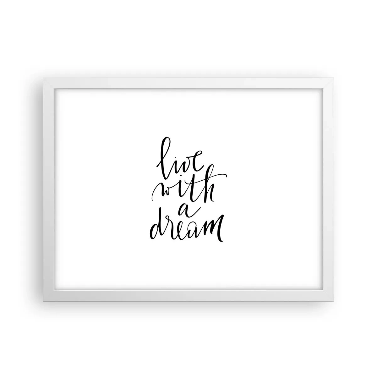 Affisch i vit ram - Of course - 40x30 cm