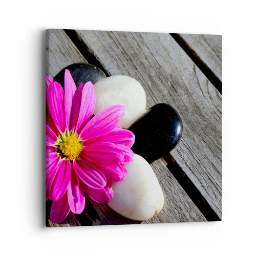 Canvastavla - Bild på duk - Avkoppling på bryggan - 40x40 cm