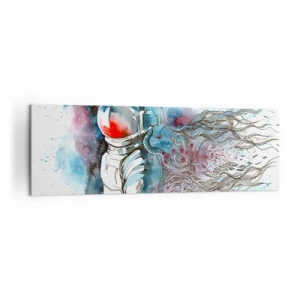 Canvastavla - Bild på duk - Ensam med rymden - 160x50 cm