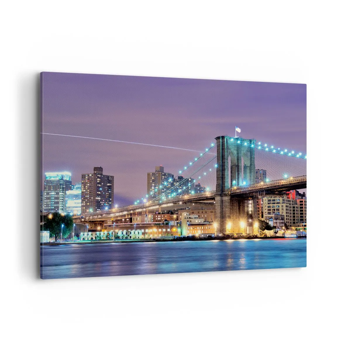 Canvastavla - Bild på duk - Brooklyn-bron sedan många år - 120x80 cm