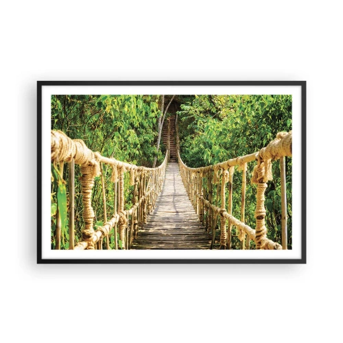 Affisch i svart ram - Upphängd i grönskan - 91x61 cm