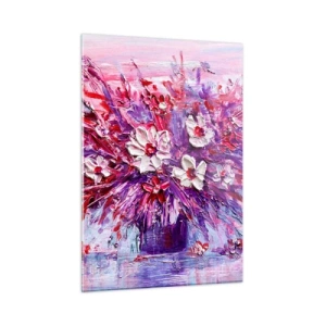Glastavla - Bild på glas - Oskuld och passion  - 50x70 cm