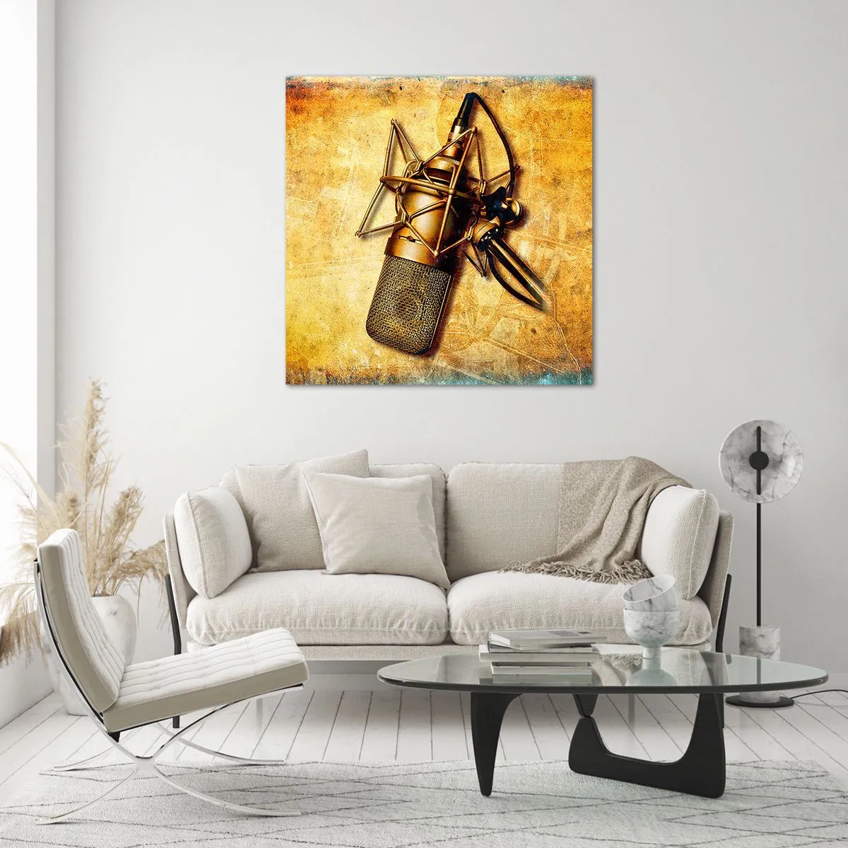 Glastavla - Bild på glas - Radions gyllene tider - 50x50 cm