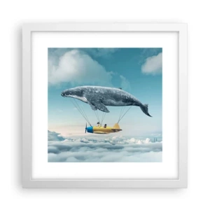 Affisch i vit ram - Varför inte? - 30x30 cm