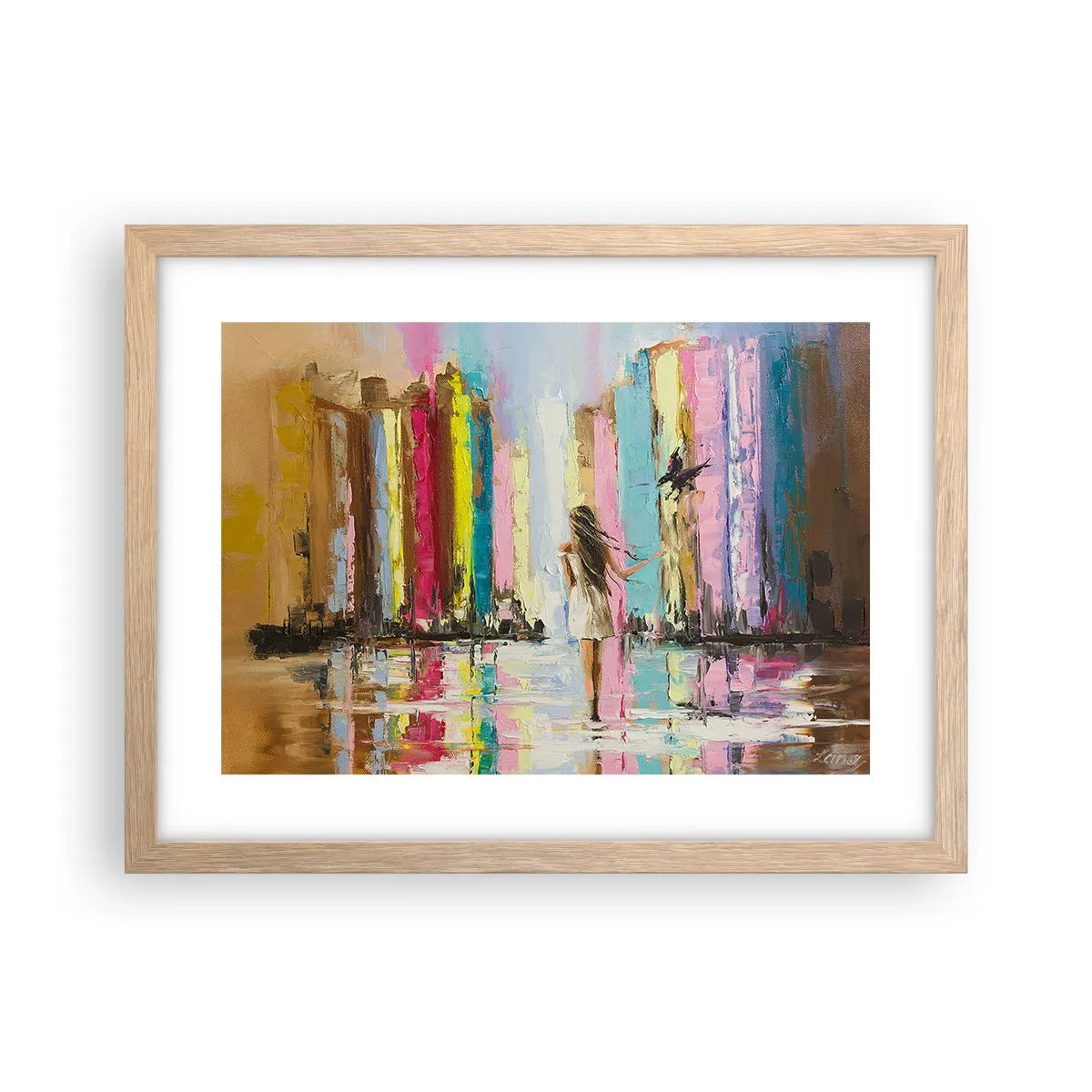 Affisch i ram av ljusek - Kom med mig - 40x30 cm