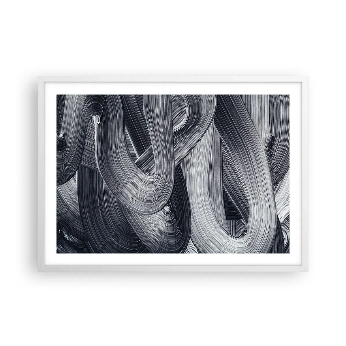 Affisch i vit ram - Verklighetens flythet - 70x50 cm
