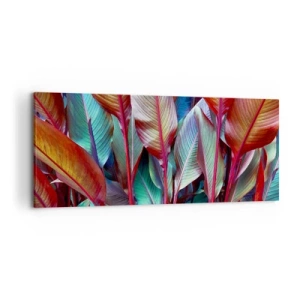 Canvastavla - Bild på duk - En färgglad tätskog - 120x50 cm